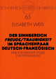 Book cover of: Der Sinnbereich «Freude/Traurigkeit» Im Sprachenpaar Deutsch-Franzoesisch