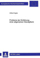 Book cover of: Probleme der Einfuehrung einer allgemeinen Dienstpflicht. By: Ulrike Engels