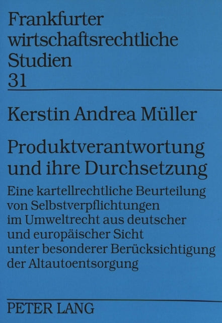 Book cover of: Produktverantwortung und ihre Durchsetzung