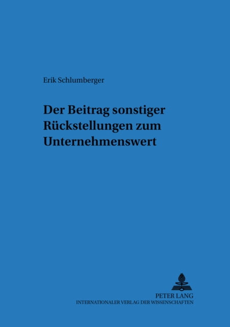 Book cover of: Beitrag Sonstiger Rueckstellungen Zum Unternehmenswert