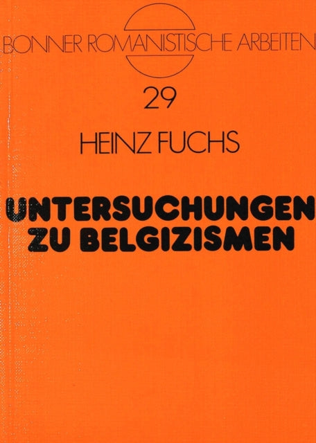 Book cover of: Untersuchungen zu Belgizismen