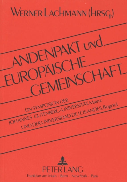 Book cover of: Andenpakt und Europaeische Gemeinschaft