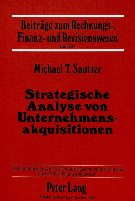 Book cover of: Strategische Analyse von Unternehmensakquisitionen