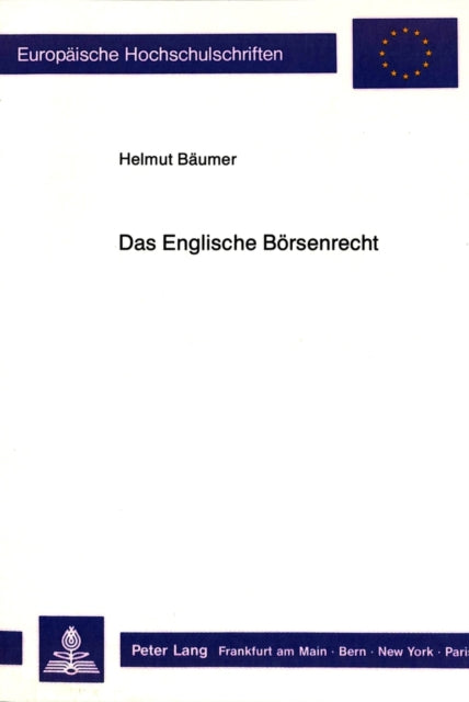 Book cover of: Das Englische Boersenrecht