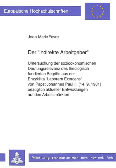 Book cover of: Der «indirekte Arbeitgeber»