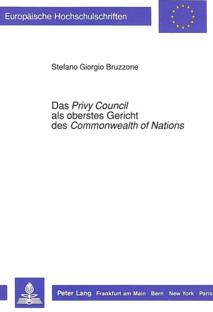 Book cover of: Das "Privy Council" als oberstes Gericht des "Commonwealth" "of Nations"