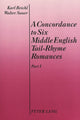Book cover of: Concordance to Six Middle English Tail-Rhyme Romances. By: Karl Reichl
