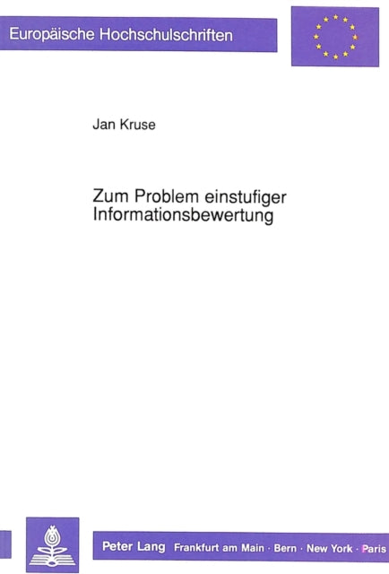 Book cover of: Zum Problem einstufiger Informationsbewertung