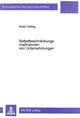 Book cover of: Selbstbeschraenkungsmanahmen von Unternehmungen