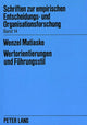 Book cover of: Wertorientierungen und Fuehrungsstil