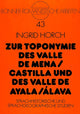 Book cover of: Zur Toponymie des Valle de Mena / Castilla und des Valle de Ayala / Alava