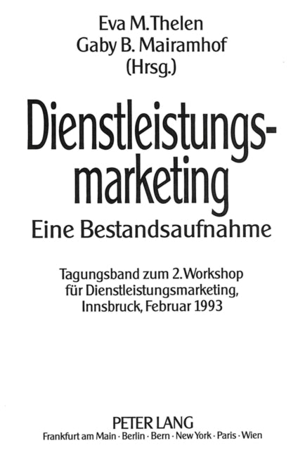 Book cover of: Dienstleistungsmarketing