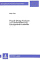 Book cover of: Proze-Erfolgs-Analysen zur Familienbetreuung schizophrener Patienten