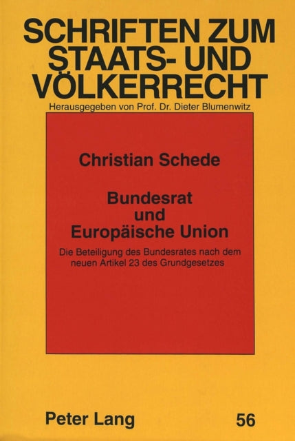 Book cover of: Bundesrat und Europaeische Union