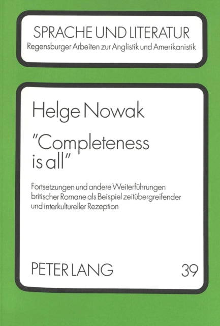Book cover of: «Completeness is all»