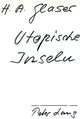 Book cover of: Utopische Inseln