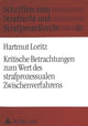 Book cover of: Kritische Betrachtungen zum Wert des strafprozessualen Zwischenverfahrens