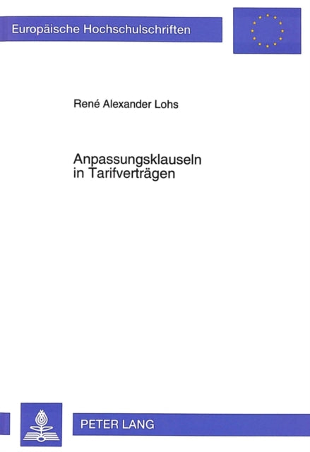 Book cover of: Anpassungsklauseln in Tarifvertraegen