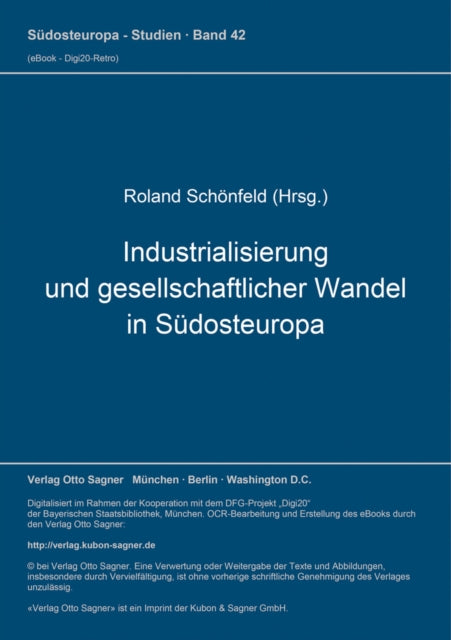 Book cover of: Industrialisierung und gesellschaftlicher Wandel in Suedosteuropa