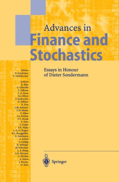 Book cover of: Advances in Finance and Stochastics. By: Klaus Sandmann