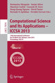 Book cover of: Computational Science and Its Applications -- ICCSA 2013