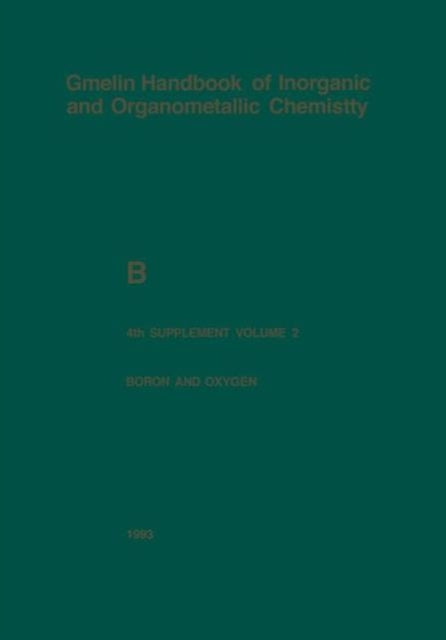 Book cover of: Boron and Oxygen. By: Gert Heller