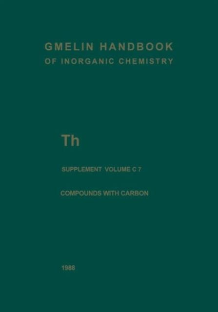 Book cover of: Th Thorium. By: Kenneth W. Bagnall