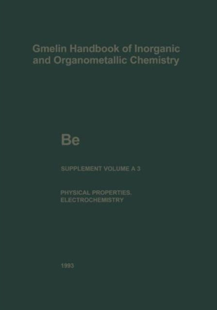 Book cover of: Be Beryllium. By: Gudrun Bär