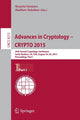 Book cover of: Advances in Cryptology -- CRYPTO 2015. By: Rosario Gennaro