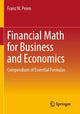 Book cover of: Financial Math for Business and Economics. By: Franz W. Peren