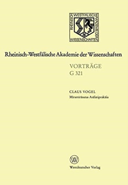 Book cover of: Miramirasutas Asalatiprakasa