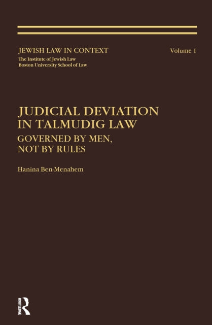 Book cover of: Judicial Deviation In Talmudic Law. By: H. Ben-MenaheM