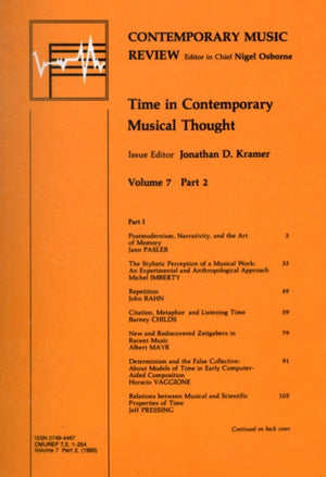 Time in Contemporary Musical Thought