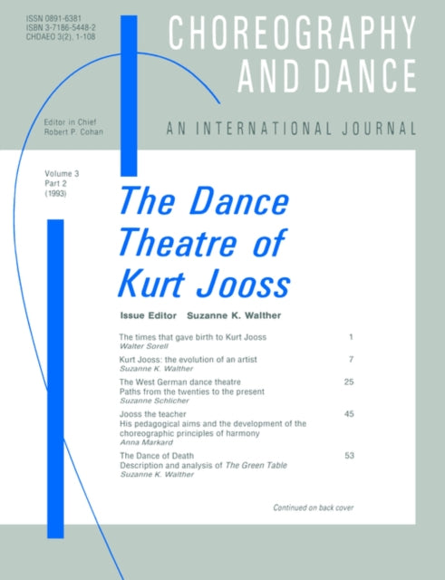 Book cover of: Dance Theatre of Kurt Jooss