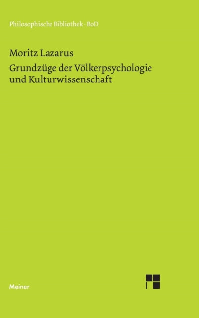 Book cover of: Grundzuge der Volkerpsychologie und Kulturwissenschaft. By: Lazarus, Moritz