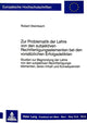 Book cover of: Zur Problematik der Lehre von den subjektiven Rechtfertigungselementen bei den vorsaetzlichen Erfolgsdelikten