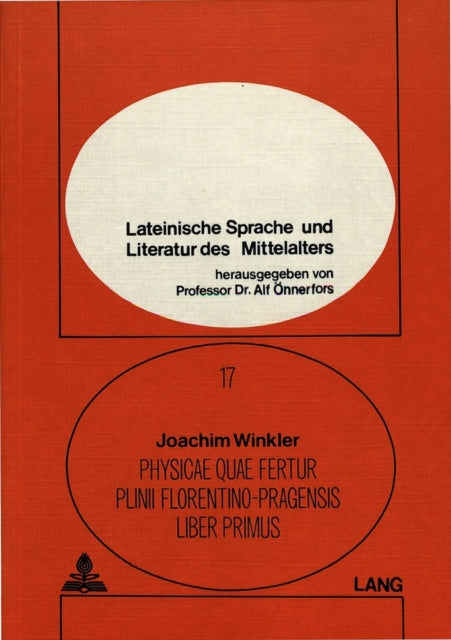 Book cover of: Physicae quae fertur Plinii Florentino-Pragensis liber primus