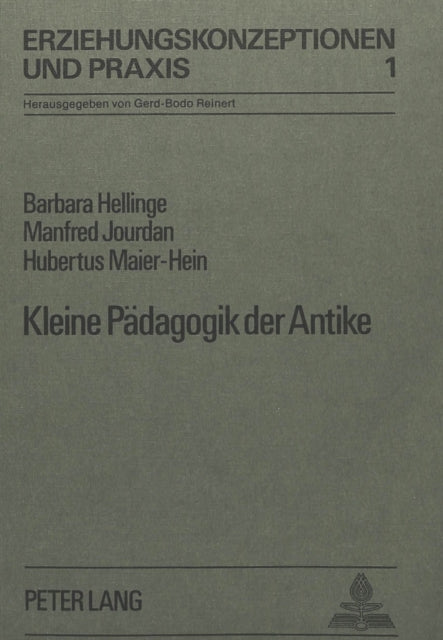 Book cover of: Kleine Paedagogik der Antike
