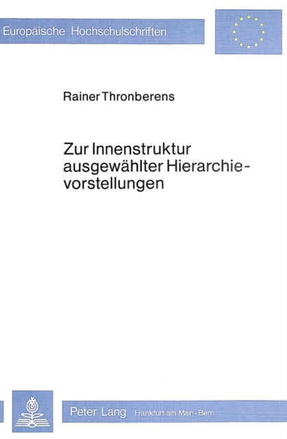 Book cover of: Zur Innenstruktur ausgewaehlter Hierarchievorstellungen