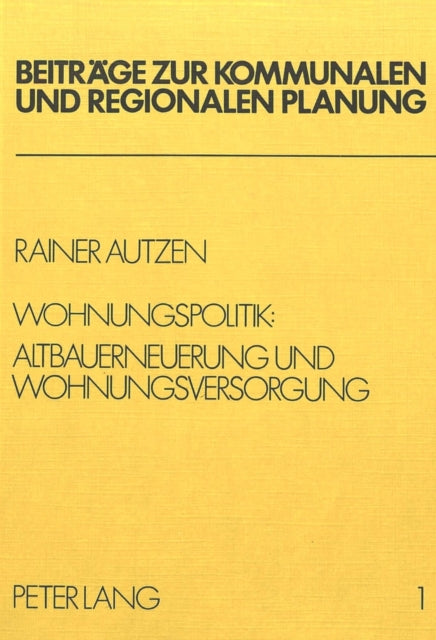 Book cover of: Wohnungspolitik