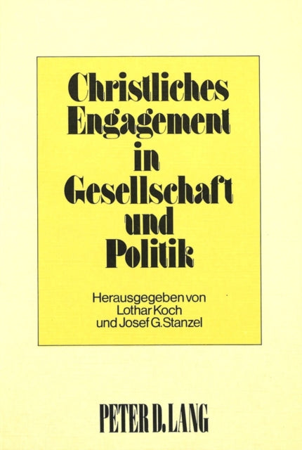 Book cover of: Christliches Engagement in Gesellschaft und Politik