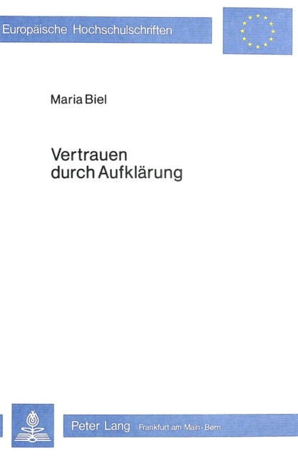 Book cover of: Vertrauen durch Aufklaerung