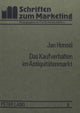 Book cover of: Das Kaufverhalten im Antiquitaetenmarkt