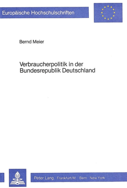 Book cover of: Verbraucherpolitik in der Bundesrepublik Deutschland