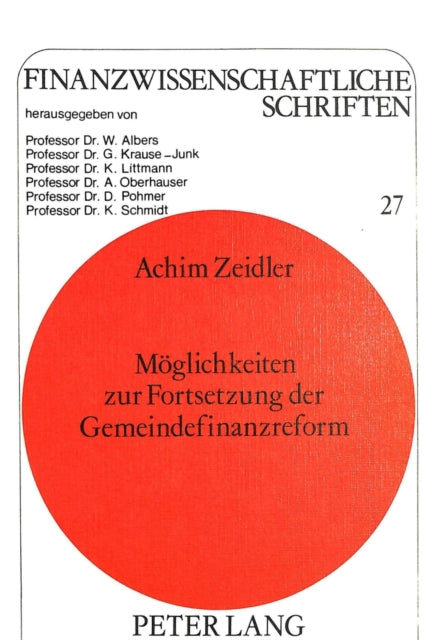 Book cover of: Moeglichkeiten zur Fortsetzung der Gemeindefinanzreform