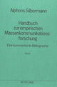 Book cover of: Handbuch zur empirischen Massenkommunikationsforschung