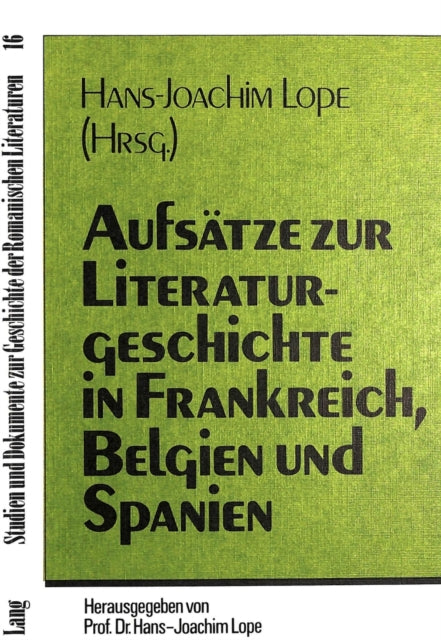 Book cover of: Aufsaetze zur Literaturgeschichte in Frankreich, Belgien und Spanien