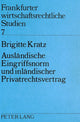 Book cover of: Auslaendische Eingriffsnorm und inlaendischer Privatrechtsvertrag