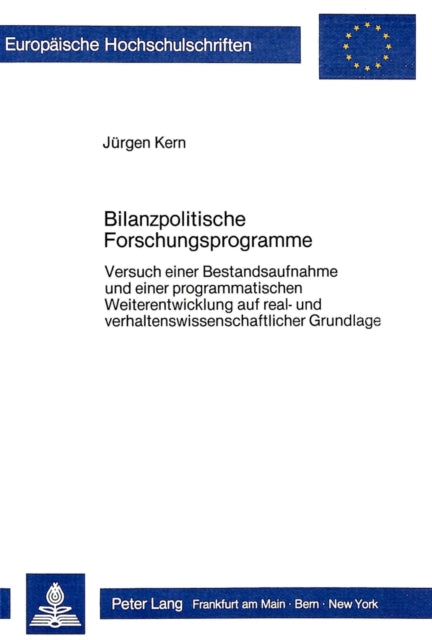 Book cover of: Bilanzpolitische Forschungsprogramme