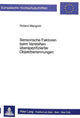 Book cover of: Sensorische Faktoren beim Verstehen ueberspezifizierter Objektbenennungen